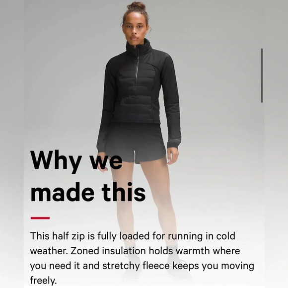 NWT Lululemon Down for It All Cropped Half-Zip Pullover in Black Size 6 - Picture 9 of 15